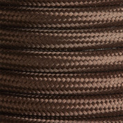 Dark Brown Round Fabric Cable 3 Core 2166355