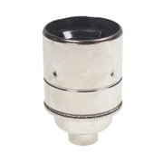 ES | E27 | Edison Screw Nickel Plain Lampholder with 1/2" Fixing