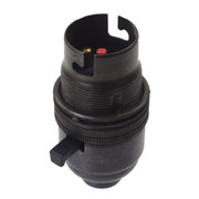 BC | B22 | Bayonet Cap Bronze Switched Safer Lampholder 10mm Entry