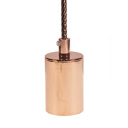 ES | E27 | Edison Screw Copper Lampholder Cup and Cord Grip