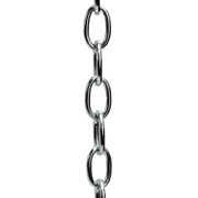 Welded Oval Lighting Chain Steel Chrome Plated 5/8" 3257806