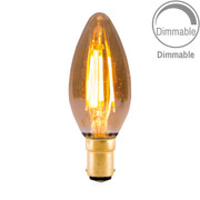 3.3w LED SBC Candle Amber Dimmable