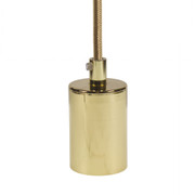 Brass ES | E27 | Edison Screw Lampholder Cup and Cord Grip