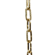 Square Steel Lighting Chain Brass Plated