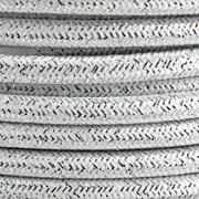 Silver Glitter Round Fabric Cable 3 Core 4200445