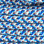 Pixel Blue Round Fabric Cable 3 Core 4200442