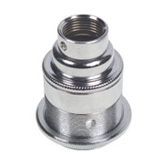 ES | E27 | Edison Screw Chrome Threaded Lampholder with 20mm Base Thread