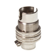 SBC | B15 | Small Bayonet Cap Nickel Lampholder With 1/2" Base Fixing 4305055