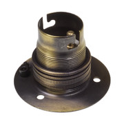 BC | B22 | Bayonet Cap Antique Brass Batten Lampholder with 52mm Base