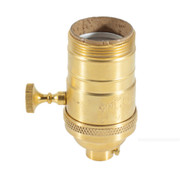 E26 Brass Threaded Switched Lampholder with 1/8" IP Thread