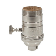 E26 Nickel Threaded Switched Lampholder with 1/8" IP Thread