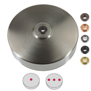 Satin Nickel Ceiling Rose with 10mm Holes and Fixing Plate 6602454