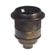 ES | E27 | Edison Screw Antique Brass Threaded Lampholder with 10mm Base Fixing