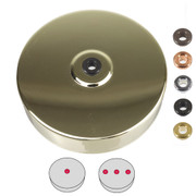 Polished Brass Ceiling Rose with 10mm Holes and Fixing Plate 6602450