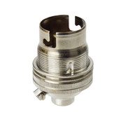 BC | B22 | Bayonet Cap Nickel Un-Switched Lampholder 10mm Entry