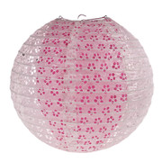 Double Lacy Paper Lantern 30cm Fuchsia 8232170