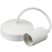 Matt White 6" Plain E27 Pendant Light Fitting Class 2