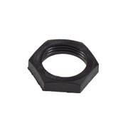 1/2" Black Plastic Hex Nut