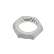 1/2" White Plastic Hex Nut