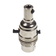 BC | B22 | Bayonet Cap Nickel Switched Lampholder with Cord Grip