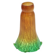 Amber and Green Lily Glass Shade