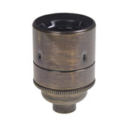 ES | E27 | Edison Screw Plain Antique Brass Lampholder with 10mm Fixing