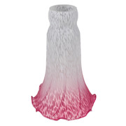 White and Pink Lily Glass Shade