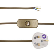 Gold 3 Core With In Line Switch & Plug 2.5m Long 16492874