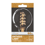 60w Crystalite Antique G80 Globe BC Spiral Filament 60w Crystalite Antique G80 Globe BC Spiral Filament
