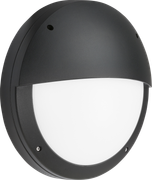 230V IP65 18W LED Eyelid Bulkhead CCT with Microwave Sensor Black