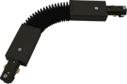 230V Single Circuit Track Flexible Connector - Black