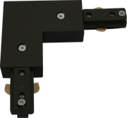 230V Track L Right Angle Connector - Black