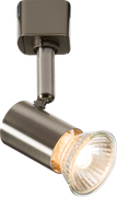 230V GU10 Track Spotlight - Brushed Chrome