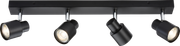 230V GU10 Quad Bar Spotlight - Matt Black