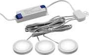 230V IP20 2.5W LED Dimmable Under Cabinet Lights in White - Pack of 3  - 4000K