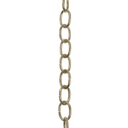 2.7mm Gauge 18mm Brass Plated Oval Lighting Chain