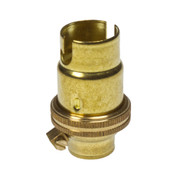 SBC | B15 | Small Bayonet Cap Brass Plain Lampholder with 1/2" Base Fixing
