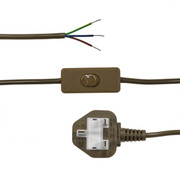 Gold 3 Core With Moulded Plug And In Line Switch 2.5m Long PLU92474