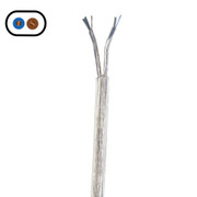 2 Core Transparent Flat PVC Clear Flex 0.75mm