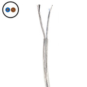 2 Core Transparent Round PVC Clear Flex 0.75mm