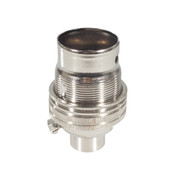 BC | B22 | Bayonet Cap Nickel Un-Switched Lampholder 10mm Entry with Stem Lock