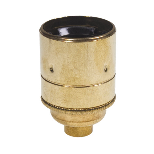 ES | E27 | Edison Screw Brass Plain Lampholder with 1/2" Fixing