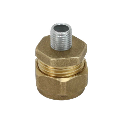 15mm Copper Pipe Stop End with 10mm Allthread