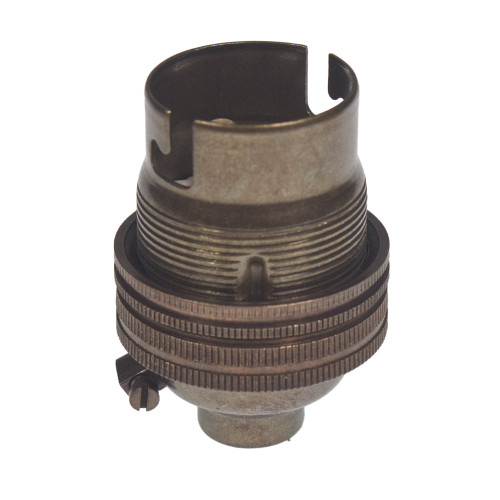 BC | B22 | Bayonet Cap Old English Un-Switched Lampholder with 10mm Entry