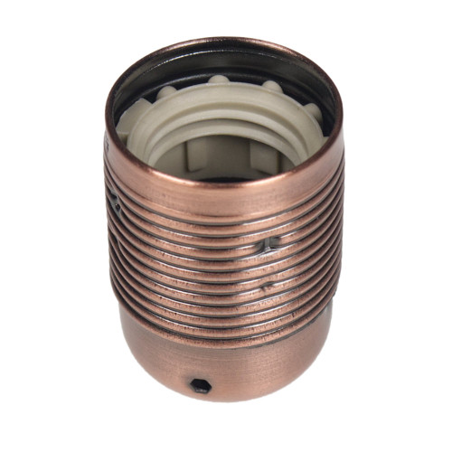 ES | E27 | Edison Screw Antique Copper Plated Threaded Lampholder