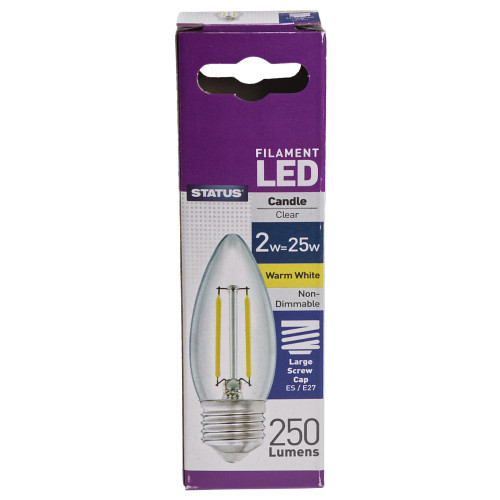 LED ES Candle 2w Status Filament