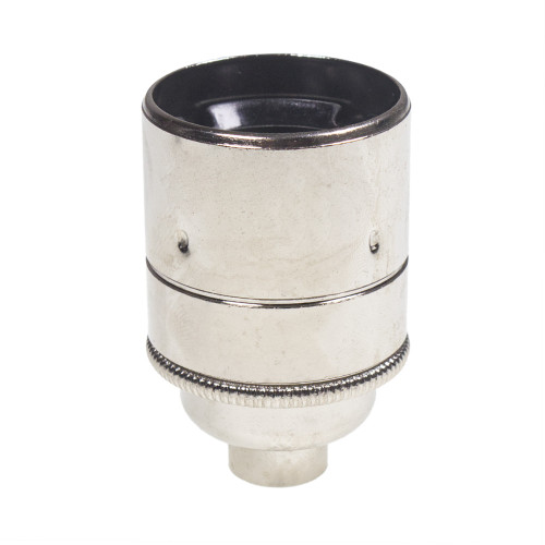 ES | E27 | Edison Screw Plain Nickel Lampholder with 10mm Fixing