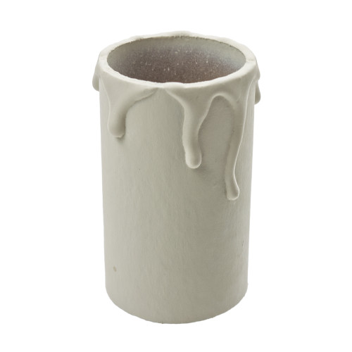 Ivory Candle Tube Cover With Drip Effect 32 x 60mm 3037983