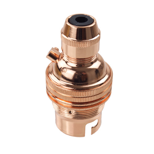 BC | B22 | Bayonet Cap Copper Pendant Lampholder with Cord Grip