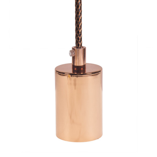 ES | E27 | Edison Screw Copper Lampholder Cup and Cord Grip